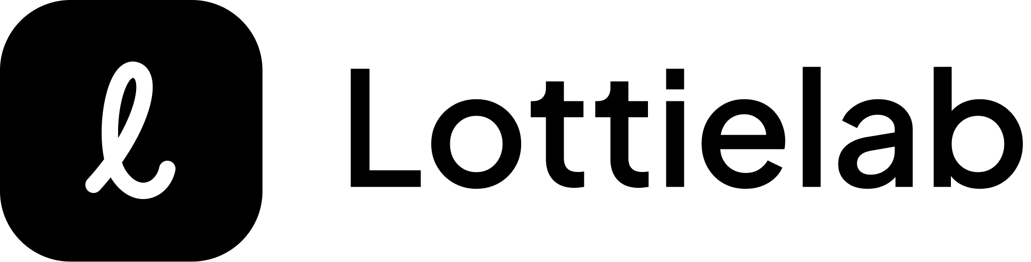 Lottielab logo wordmark mono